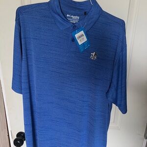 Columbia Men's Striped Blue Polo Shirt